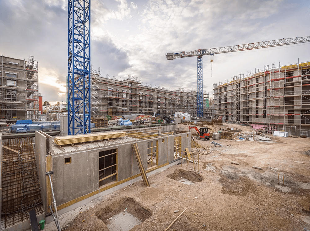 Gerüstbau am Bauprojekt Zederbaum in Wiesbaden